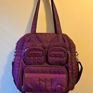 Lug Women's Deep Purple Quilted Baby Bag
